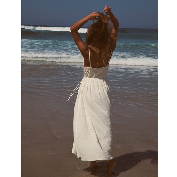 Zara EMBROIDERED LINEN BLEND DRESS - Picture 6 of 8